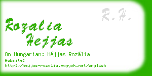 rozalia hejjas business card