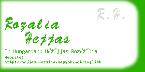 rozalia hejjas business card